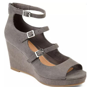 Journee Collection Womens Skyla Wedge Sandals (Size 9.5)